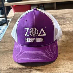 New ZOA Energy Drink Trucker Hat - Purple & White